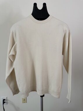 Zara Men's Crewneck Sweater - Cream